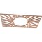 Ekena Millwork Hoover Wood Fretwork Pierced Ceiling Medallion, Cherry, 32"W x 16"H x 11 7/8"ID x 1/4"T CMWP32X16X0250HOCH - alternate 4